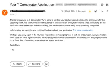 YC Rejection